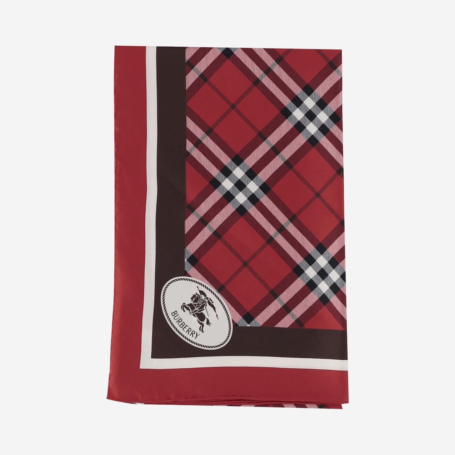FOULARD IN SETA CHECK 8113047 POST IP CHIECK BURBERRY 
