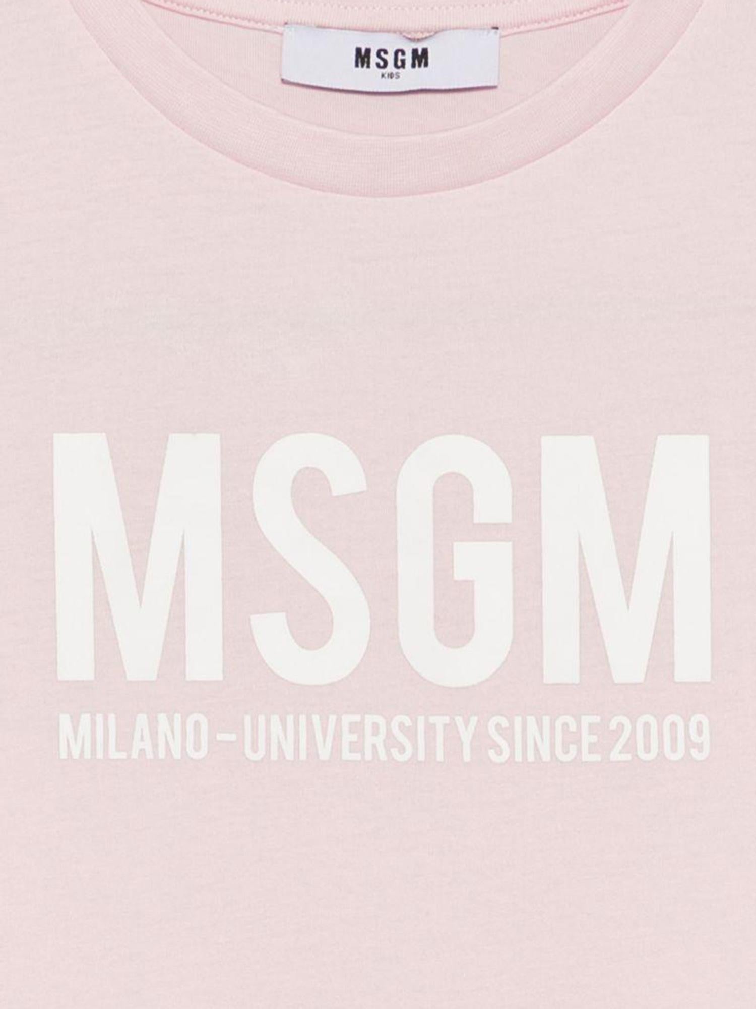 T-SHIRT IN COTONE CON LOGO S6MSJUTH051 MS076 MSGM KIDS 