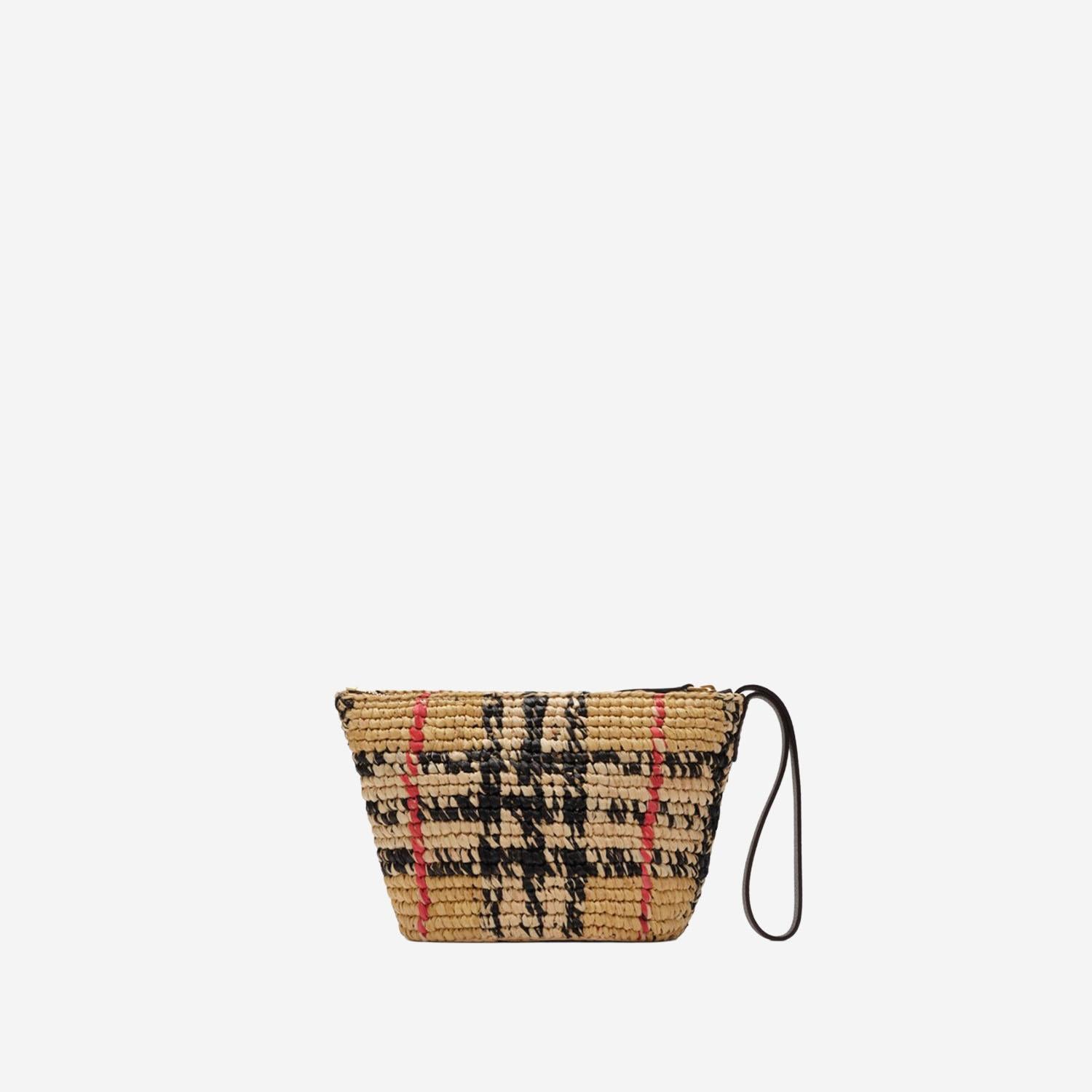 Pochette Margate in rafia 8124539 SAND BURBERRY 