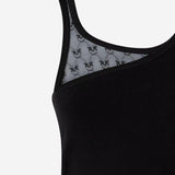 TOP IN COTONE STRETCH CON LOGO 106461 A362Z99 PINKO 