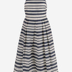 ABITO IN MISTO COTONE A RIGHE P08699 001NAVYCREAM LAUREN RALPH LAUREN 