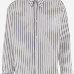 CAMICIA IN COTONE A RIGHE USH808CO0220 A074 AMI 