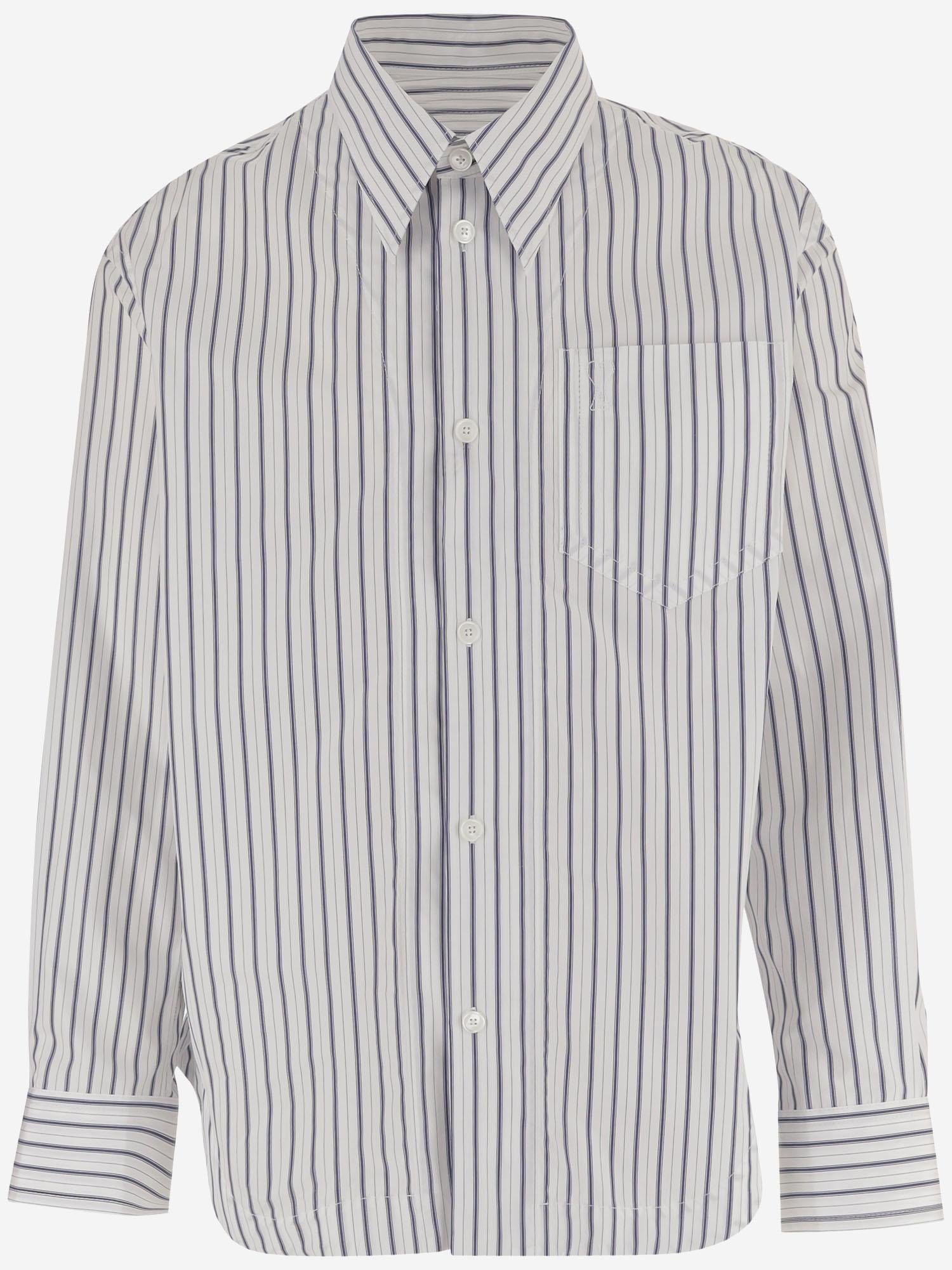 CAMICIA IN COTONE A RIGHE USH808CO0220 A074 AMI 