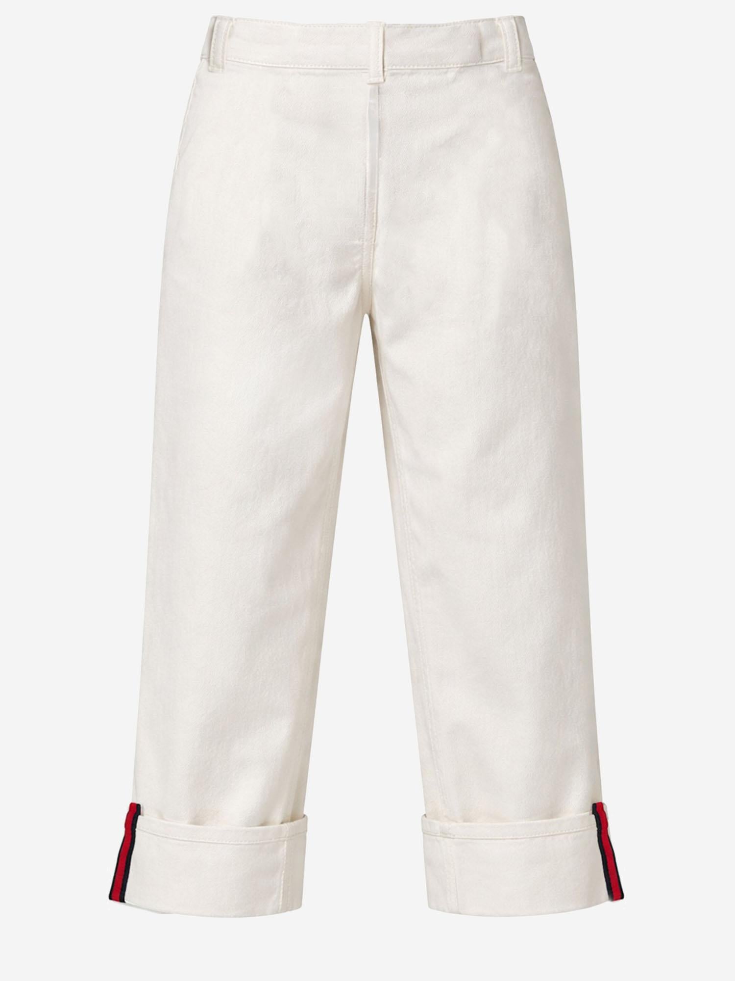 JEANS IN DENIM DI COTONE STRETCH CON DETTAGLI WEB 855965 XDDFB9692 GUCCI KIDS 