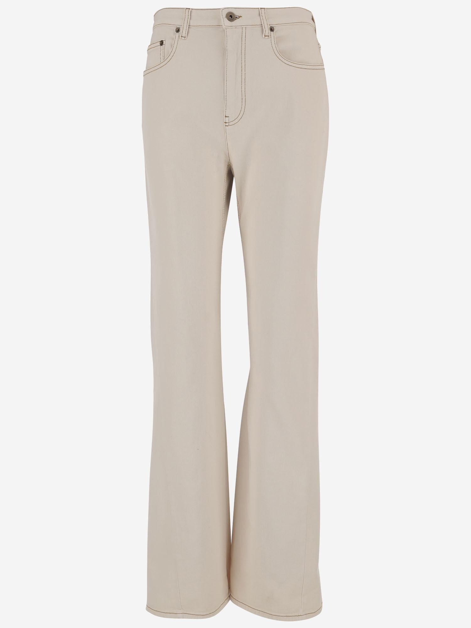 JEANS IN DENIM DI COTONE CON LOGO 8118523 CERAMICWHITE BURBERRY 