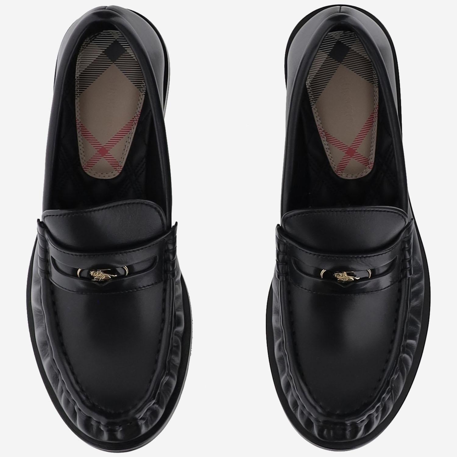 MOCASSINI CADET IN PELLE 8111868 BLACK BURBERRY 