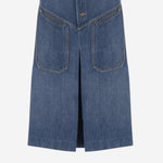 GONNA AL GINOCCHIO IN DENIM DI COTONE CH25ADJ01251 427 CHLOE 