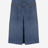 GONNA AL GINOCCHIO IN DENIM DI COTONE CH25ADJ01251 427 CHLOE 