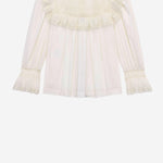 CAMICIA IN VOILE DI COTONE CON RICAMI IN PIZZO 862656 Y2L699601 SAINT LAURENT 