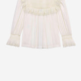 CAMICIA IN VOILE DI COTONE CON RICAMI IN PIZZO 862656 Y2L699601 SAINT LAURENT 