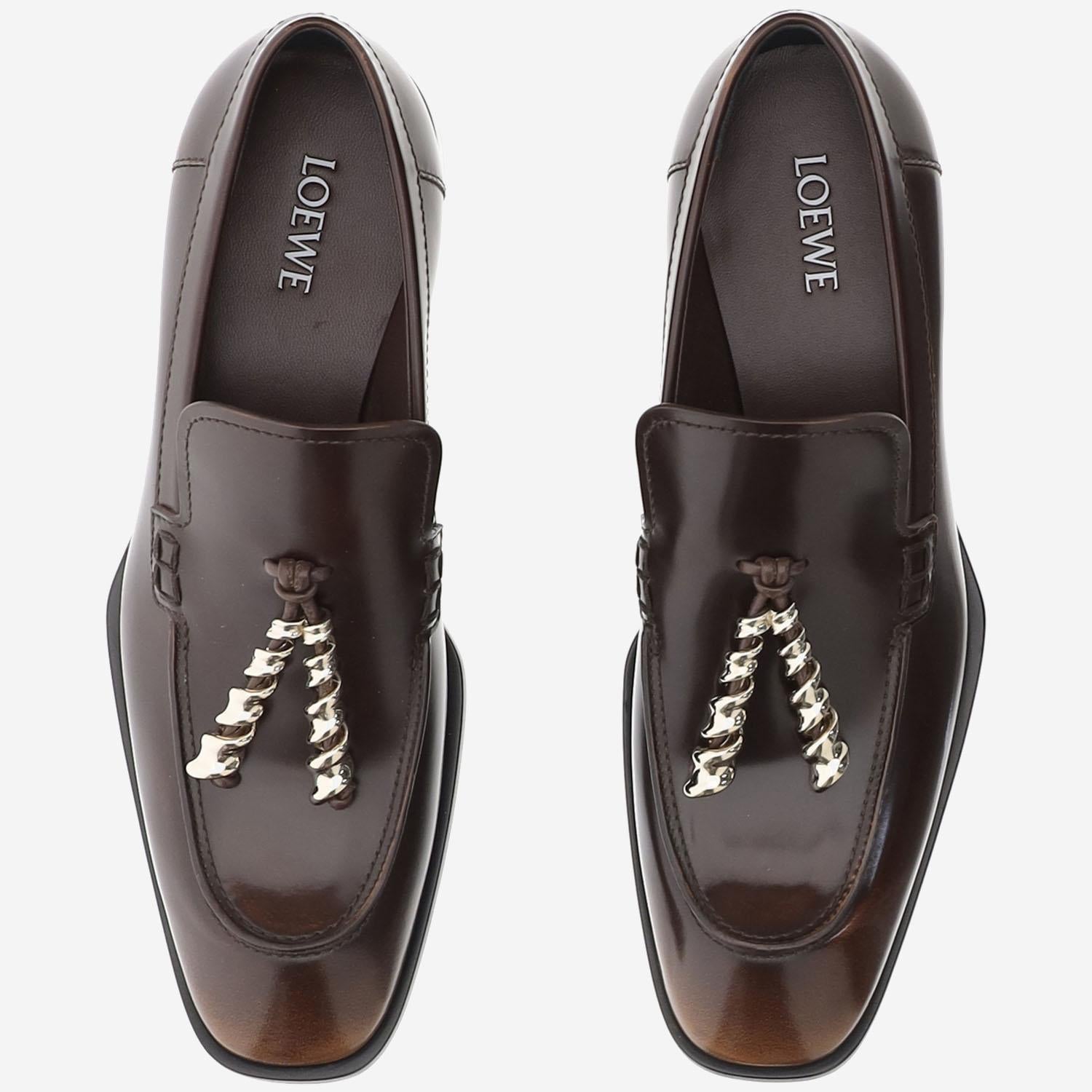 Mocassini Edge in pelle di vitello spazzolata L814379X69 3100 LOEWE 