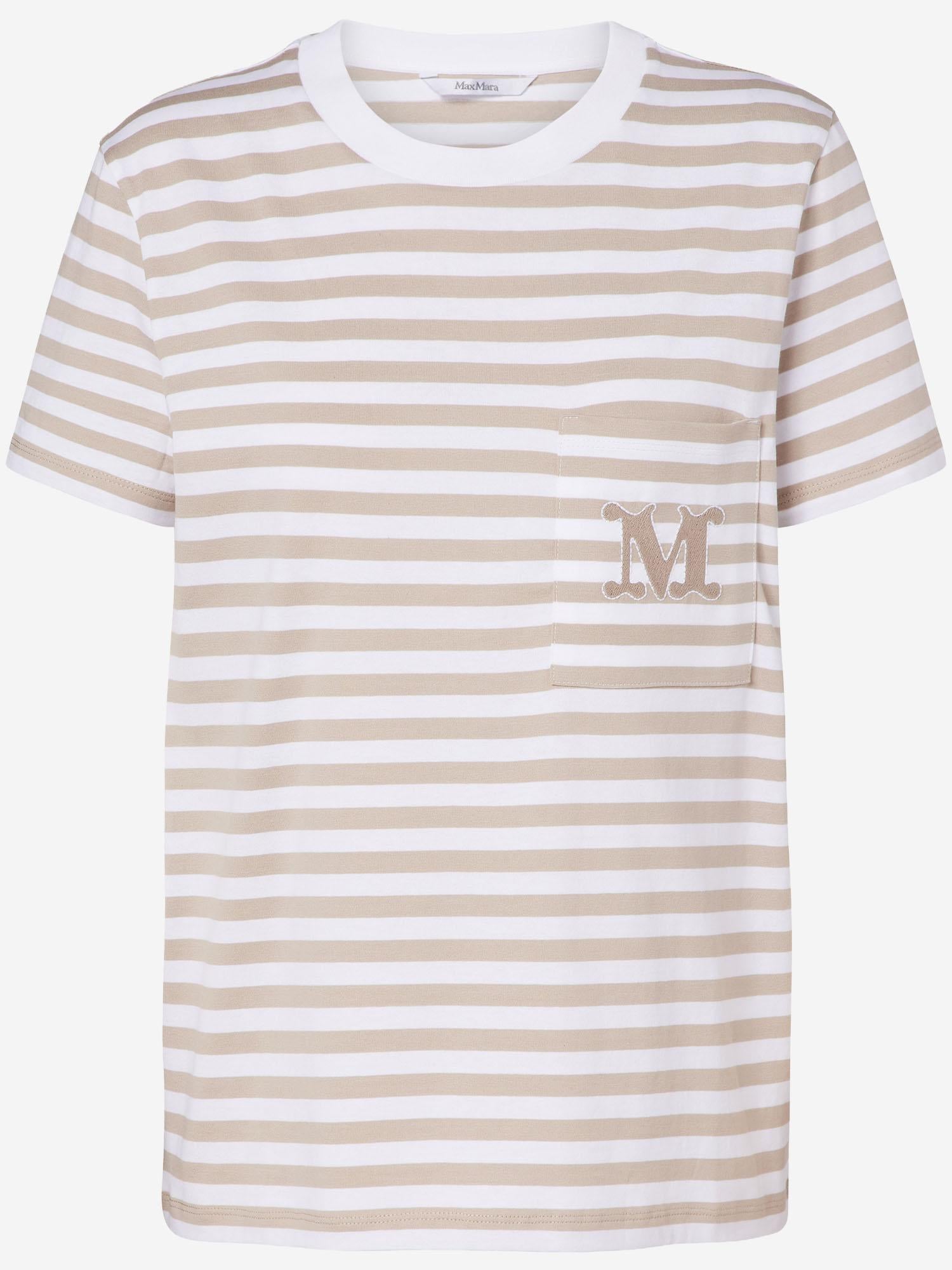 T-SHIRT IN COTONE CON LOGO MXMOBOLI 008 MAX MARA 