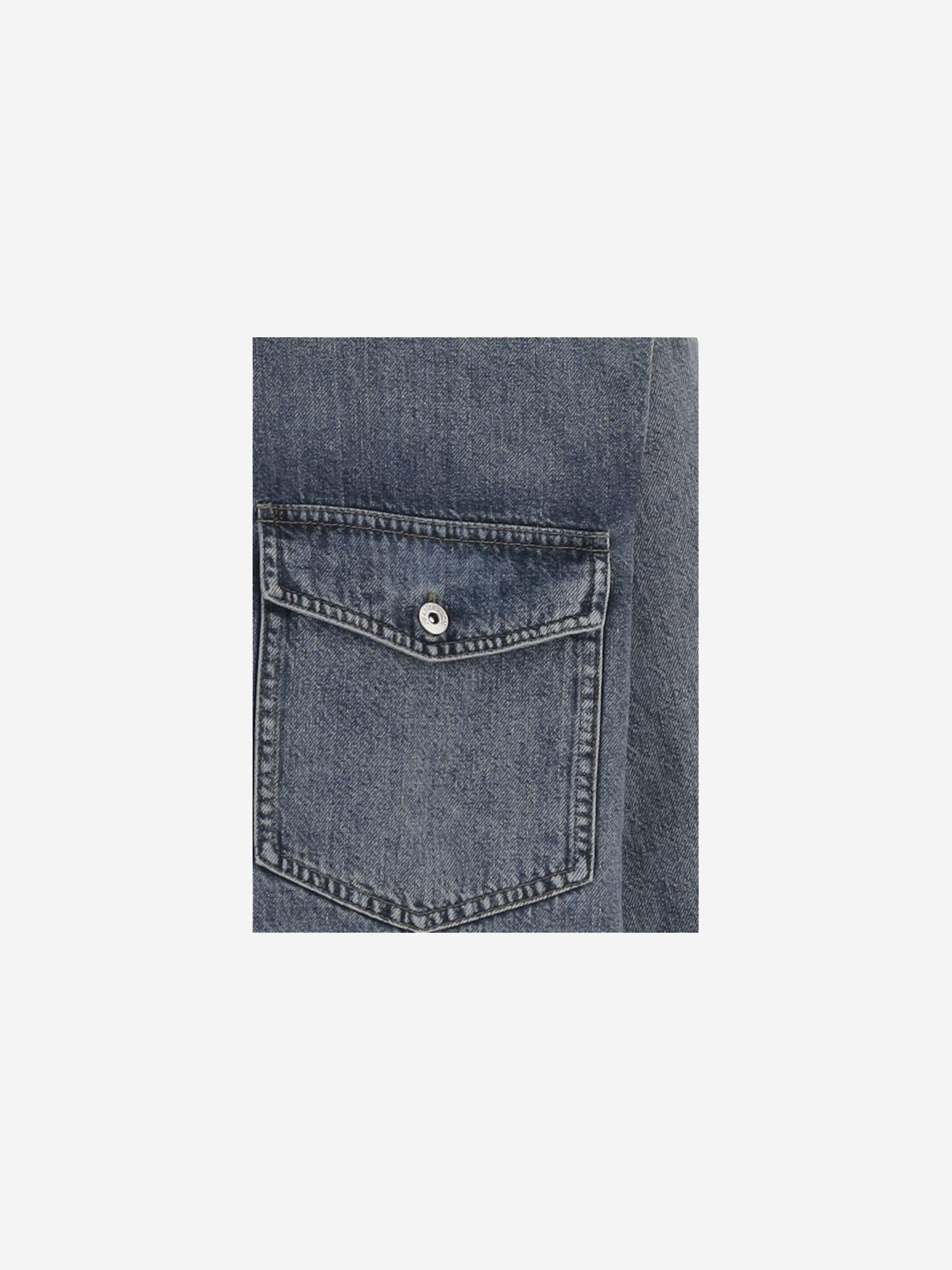 CAMICIA IN DENIM DI COTONE CON LOGO DS0011 PG1855172 JW ANDERSON 