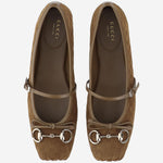Ballerina in pelle scamosciata 814413 AAEEN2808 GUCCI 