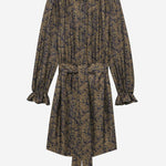 Abito in twill di seta motivo paisley 828304 Y6K904775 SAINT LAURENT 