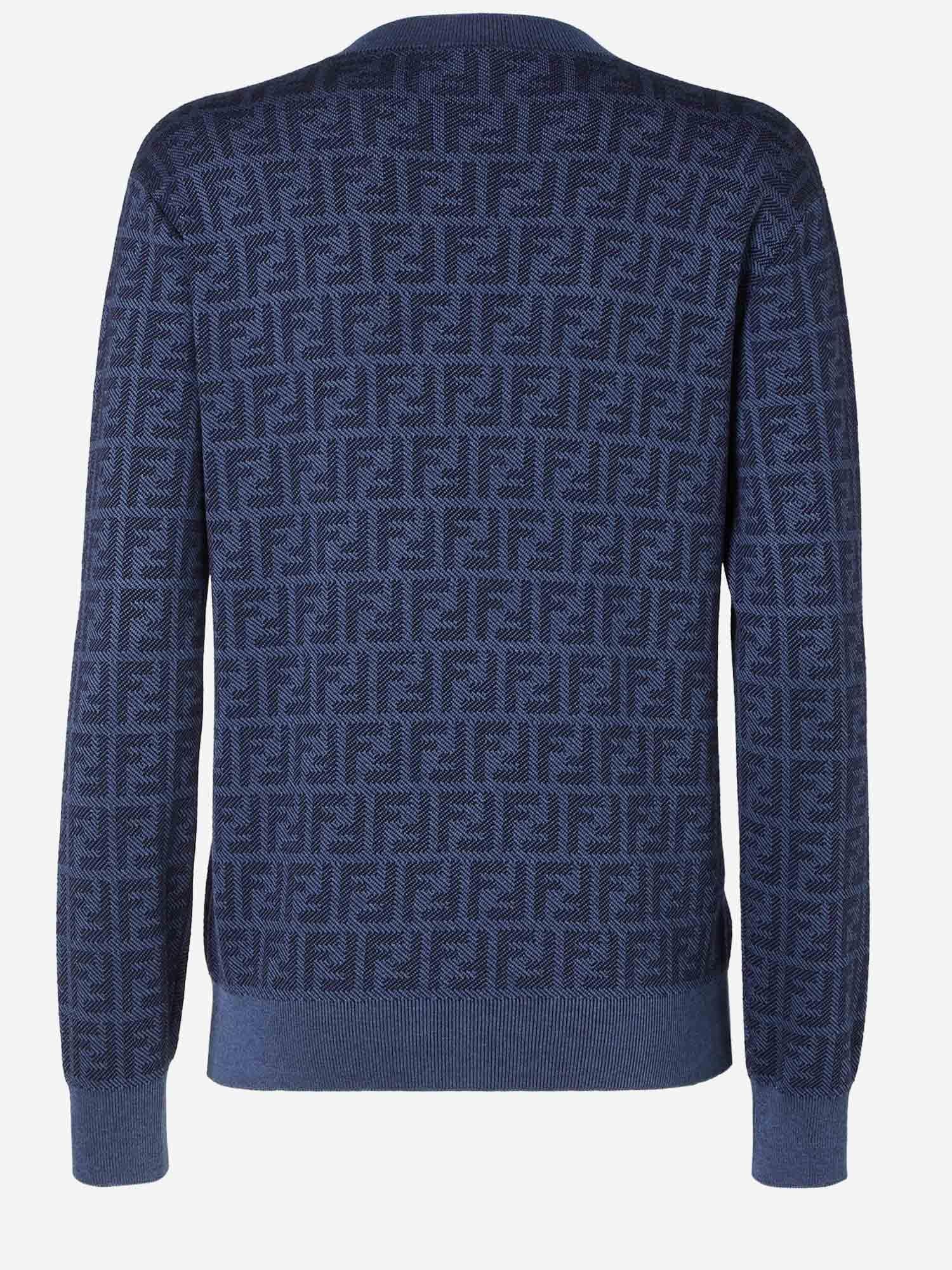 MAGLIA JUMPER IN LANA E SETA FZXE39 AYM1F1UKI FENDI 