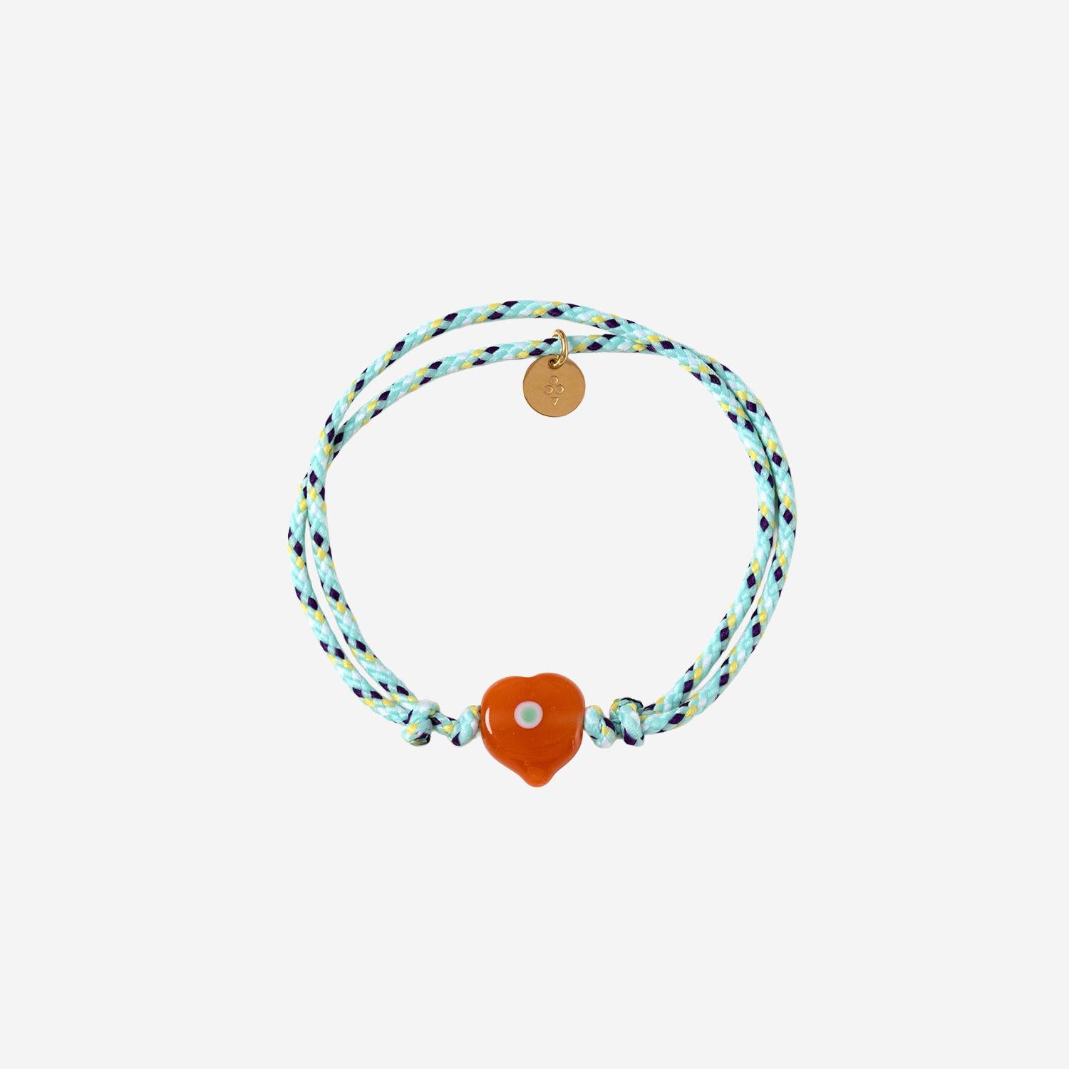 Bracciale Guardian con perla in vetro GUARDIANHEARTGLASS ORANGE SORBET ISLAND 