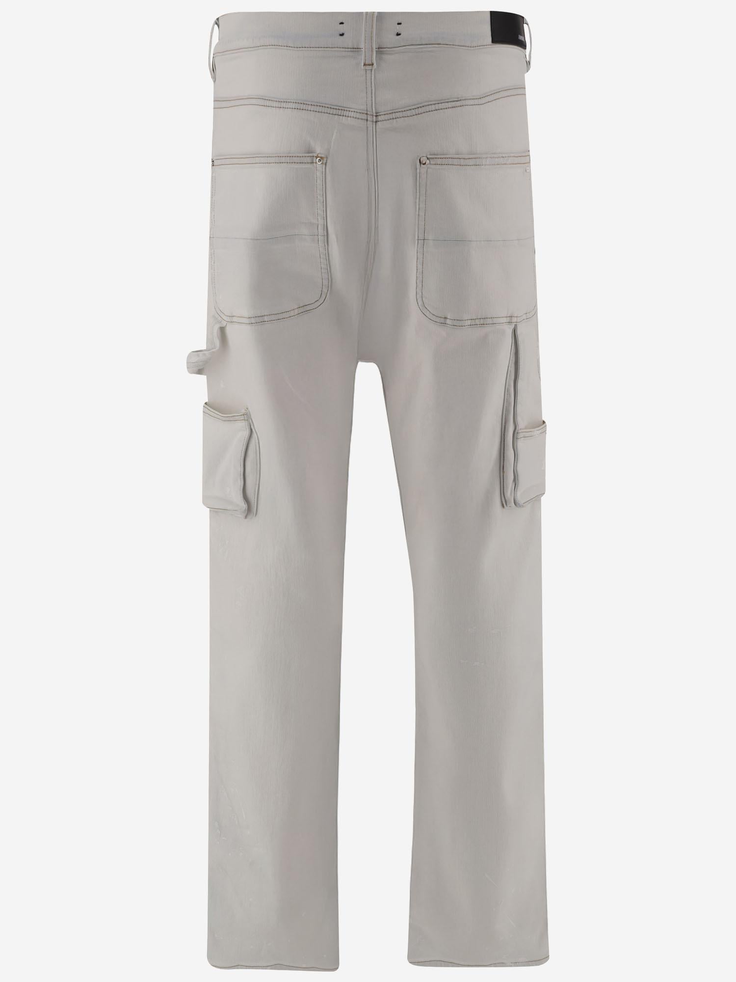 JEANS IN COTONE STRETCH CON LOGO AMDNSM 1018BleachedIndigo AMIRI 