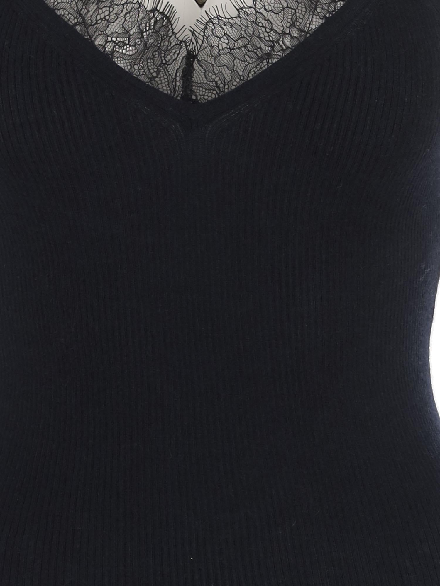TOP IN CASHMERE CON BORDO IN PIZZO KNVS25352 3 ARCH4 