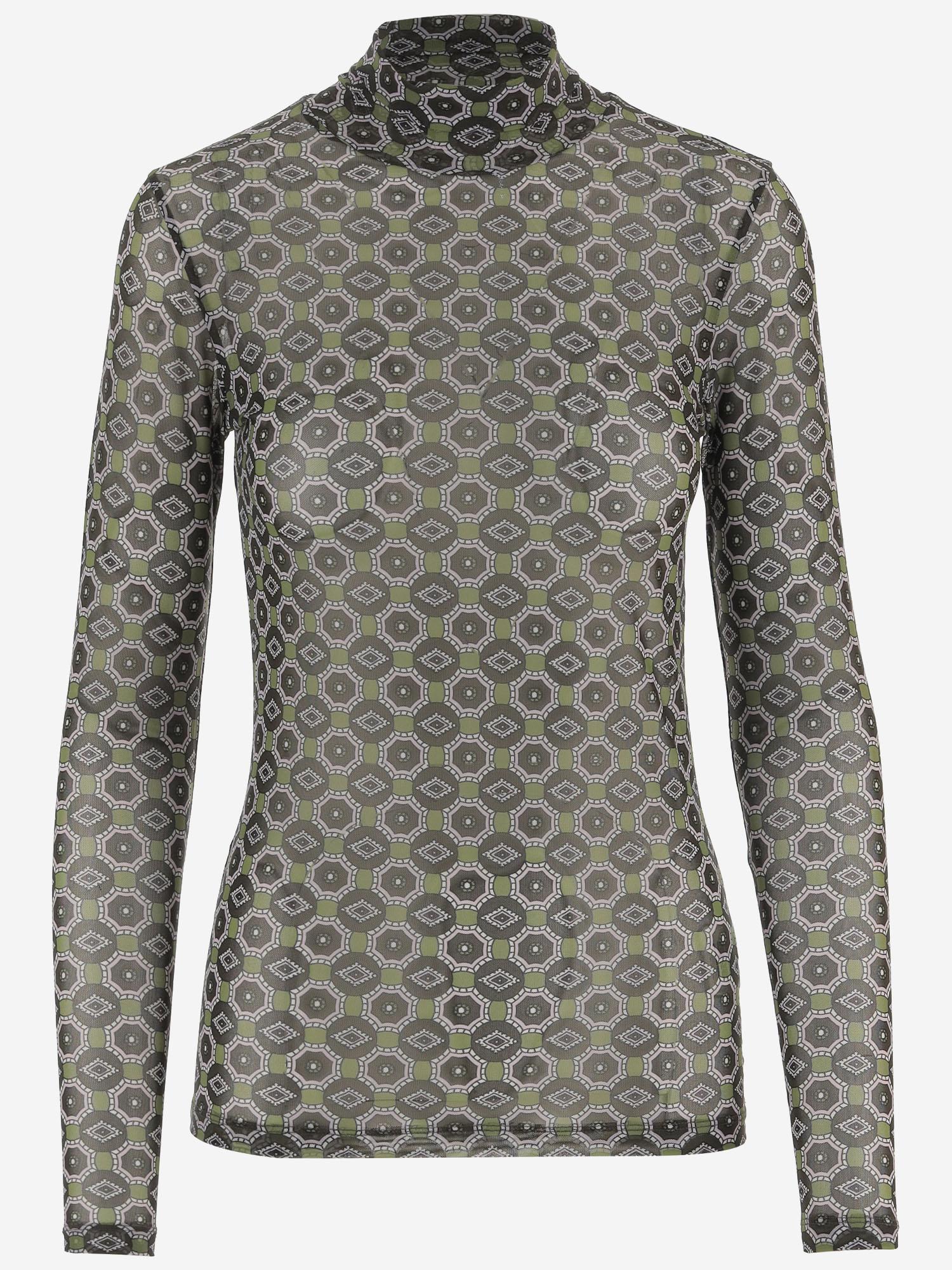 MAGLIA IN NYLON STRETCH CON MOTIVO GEOMETRICO 011121 2623604 DRIES VAN NOTEN 