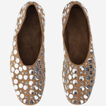 BALLERINE JANE IN PELLE CON BORCHIE F4059970 902 KHAITE 