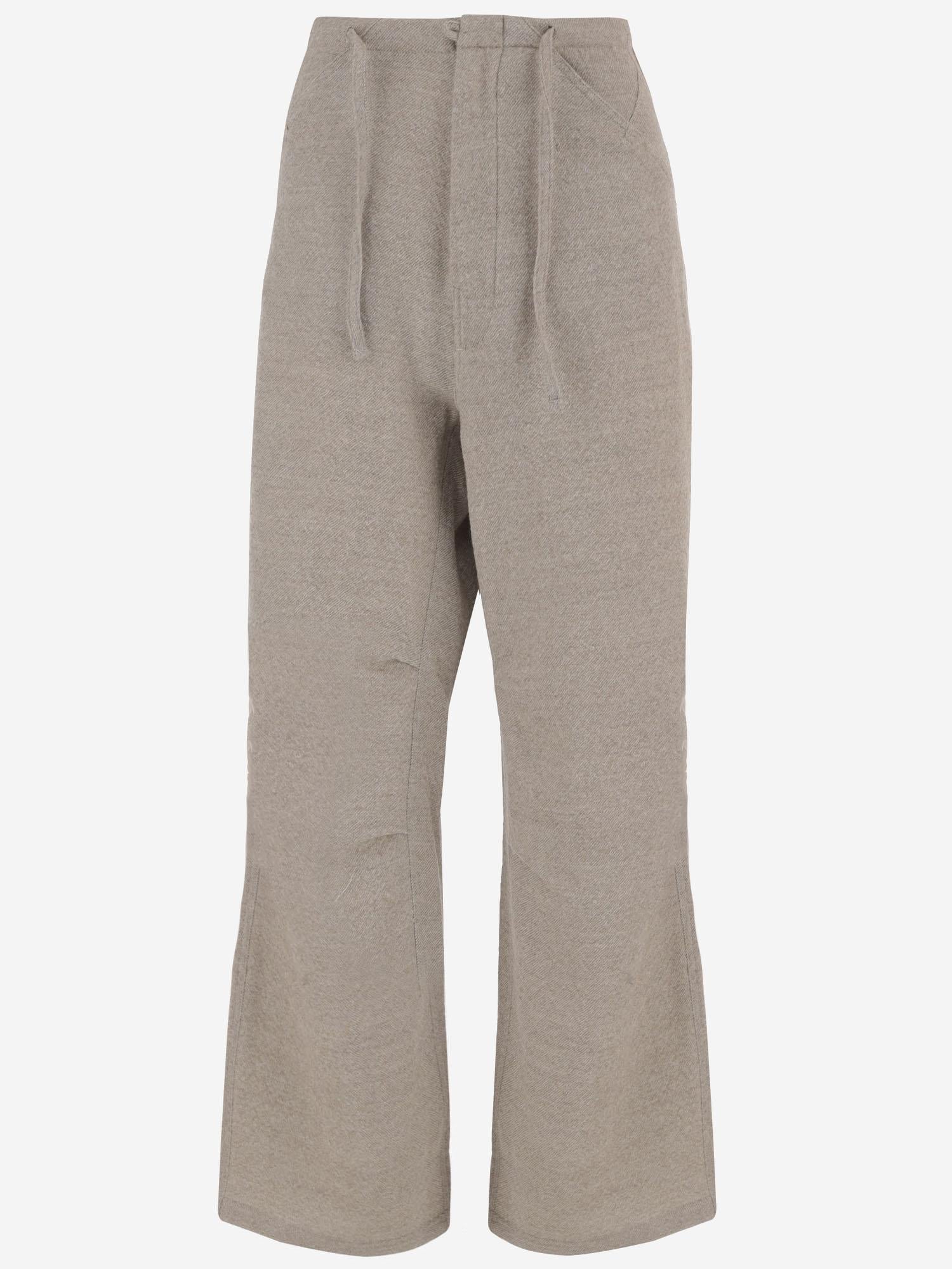 PANTALONI OVERSIZE IN LANA CON COULISSE WTR42 FAW280085 DARKPARK 