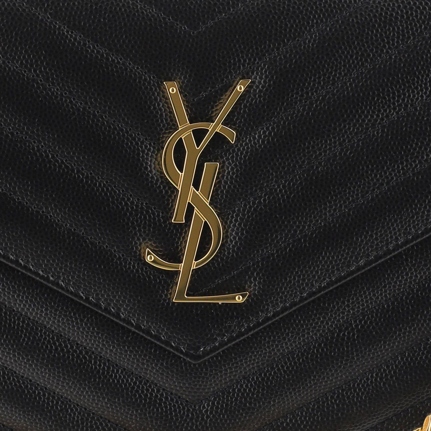 PORTAFOGLIO MONOGRAM ON CHAIN 377828 BOW011000 SAINT LAURENT 