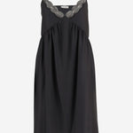 ABITO IN SETA CON DETTAGLIO IN PIZZO 10752W3960 BLK THE ROW 