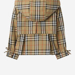 GIACCA TRENCH CON CAPPUCCIO IN COTONE CHECK 8117878 SANDIPCHECK BURBERRY KIDS 