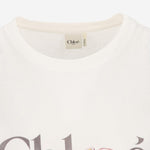 T-SHIRT IN COTONE CON STAMPA LOGO CH26SJH08197 101 CHLOE 