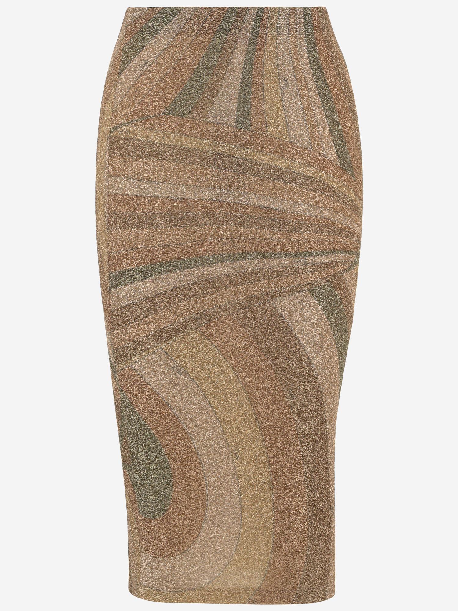 GONNA IN NYLON STRETCH CON STAMPA IRIDE 5UJV11 5U867993 EMILIO PUCCI 