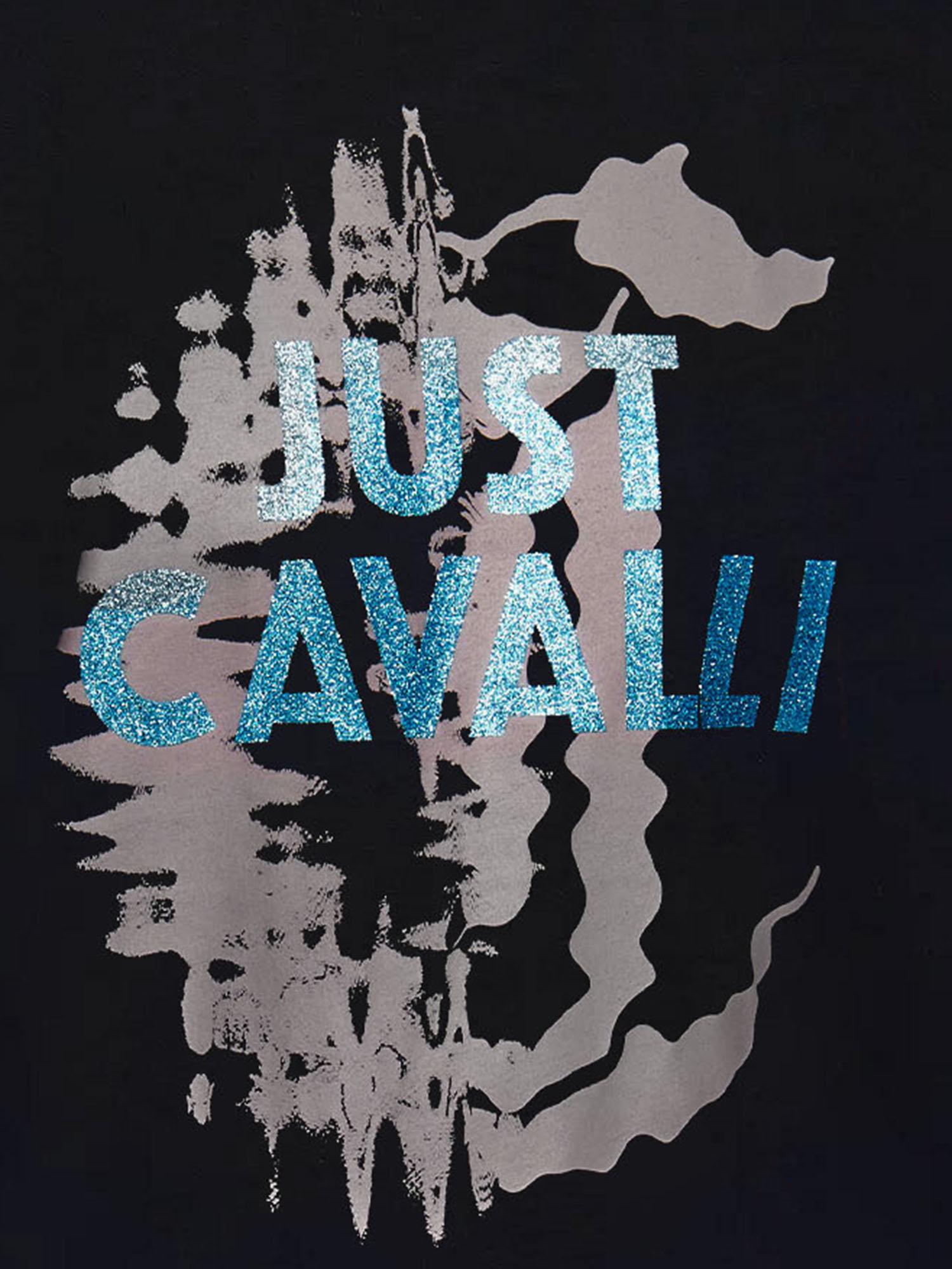T-SHIRT IN COTONE CON STAMPA LOGO 80OAHE27 CJ110899 JUST CAVALLI 