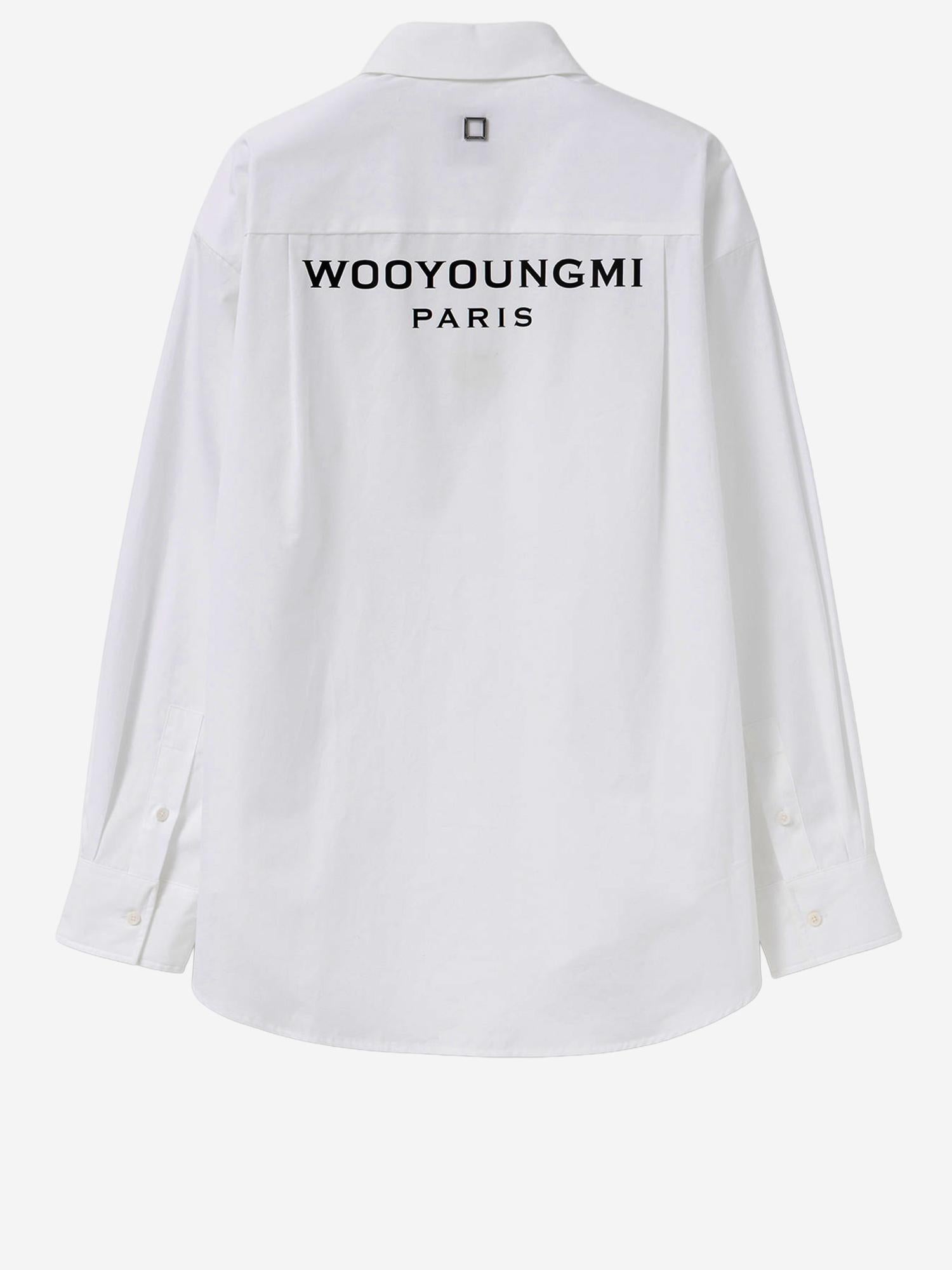 CAMICIA IN COTONE CON LOGO W261SH07 811W WOOYOUNGMI 