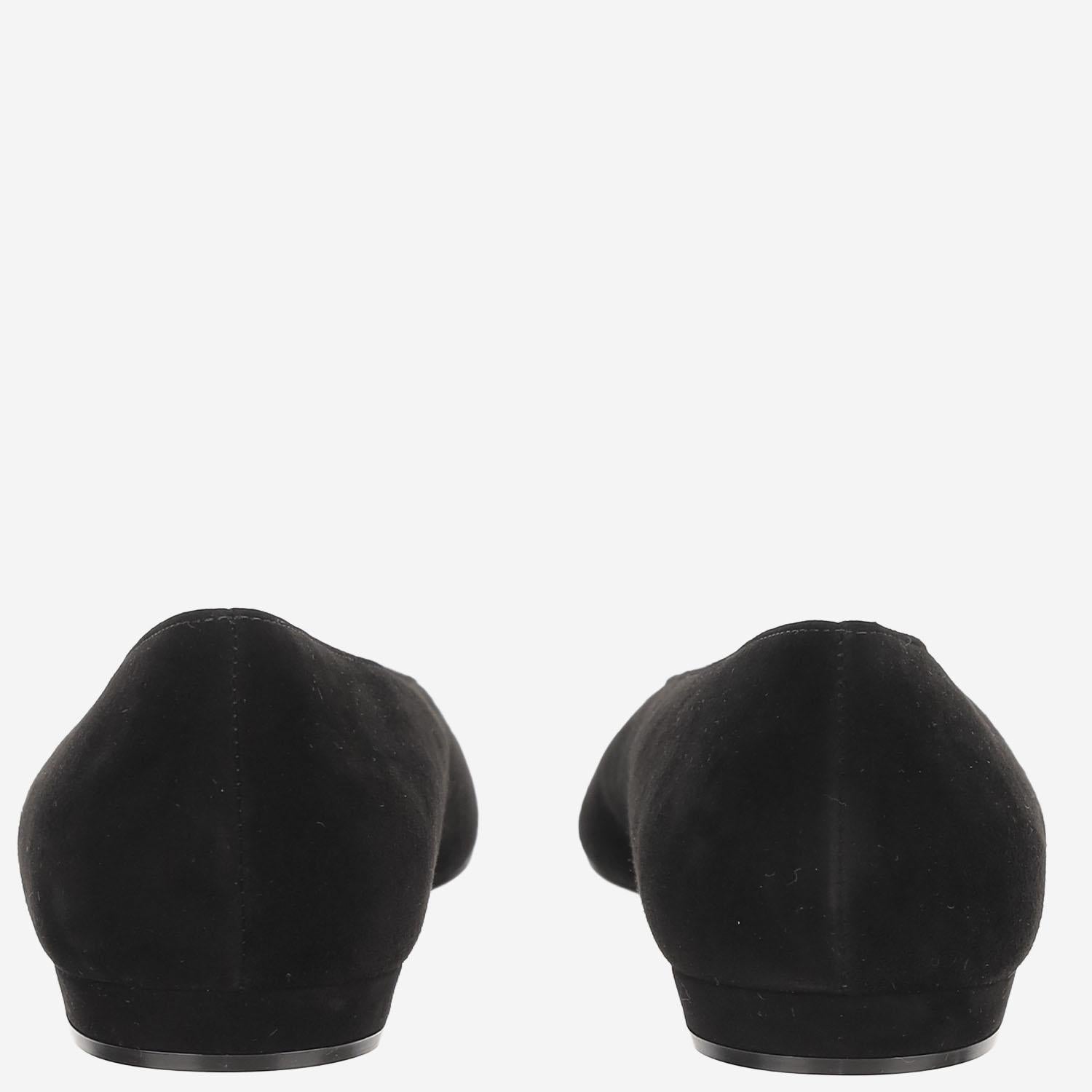 BALLERINE IN SUEDE G22334 10RICCAMNERO GIANVITO ROSSI 