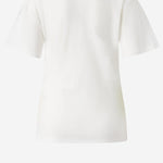 T-shirt con drappeggio e dettaglio dorato 106455 A35DZ05 PINKO 