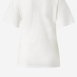 T-shirt con drappeggio e dettaglio dorato 106455 A35DZ05 PINKO 