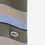 T-SHIRT IN COTONE STRETCH A RIGHE UTS369JE0209 A073 AMI 