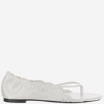 Sandali in pelle e tessuto con dettagli cut-out FOW00203AW00819 100 JACQUEMUS 