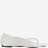 Sandali in pelle e tessuto con dettagli cut-out FOW00203AW00819 100 JACQUEMUS 