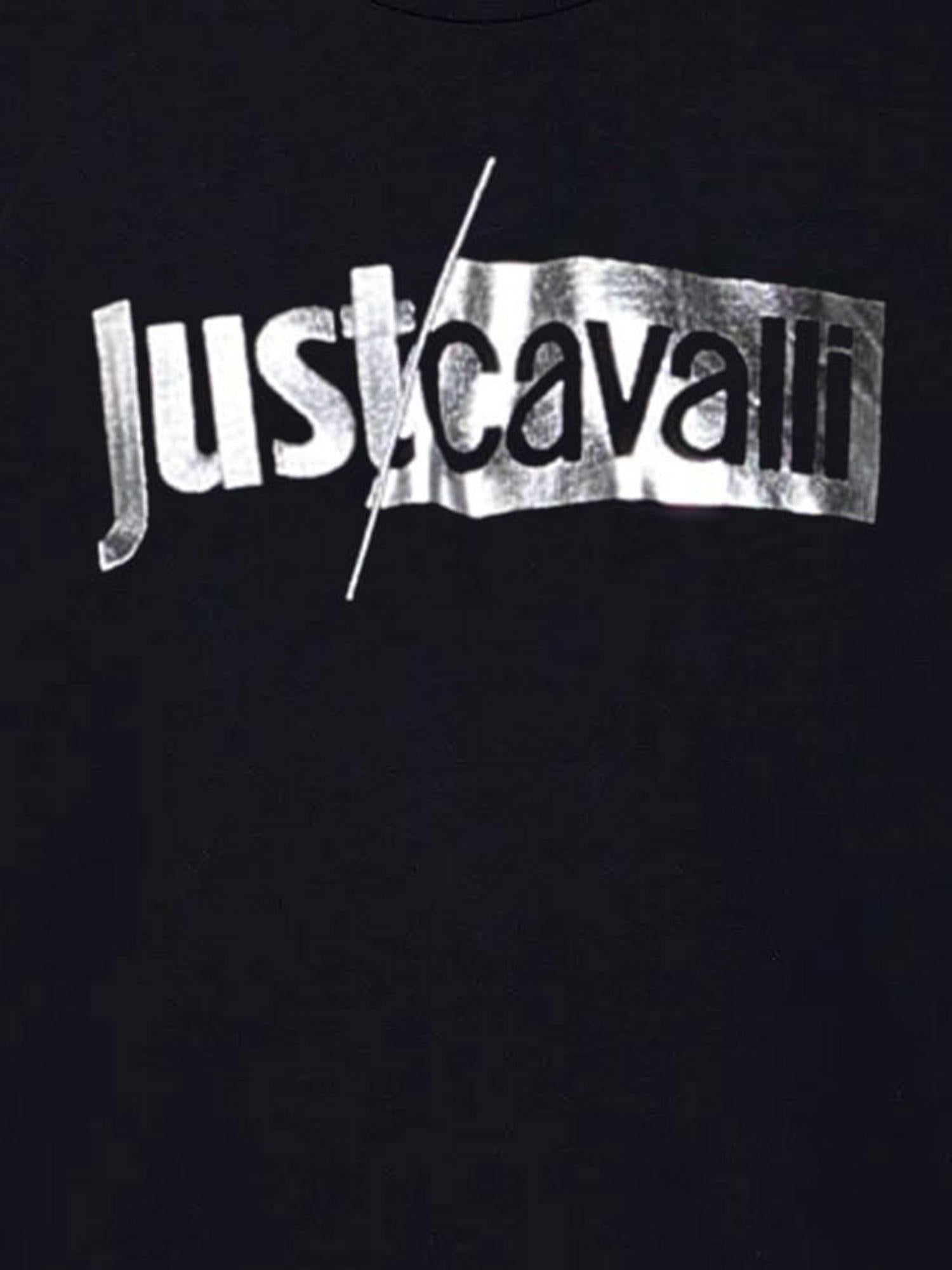 T-SHIRT IN COTONE CON LOGO 80OAHF01 CJ800S89 JUST CAVALLI 