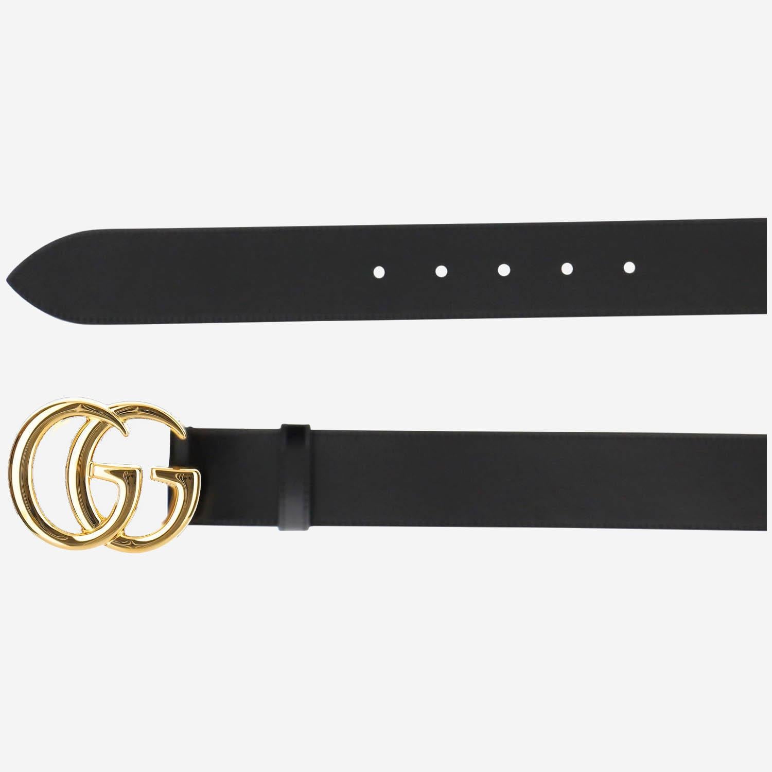 CINTURA GG MARMONT IN PELLE 406831 0YAOG1000 GUCCI 