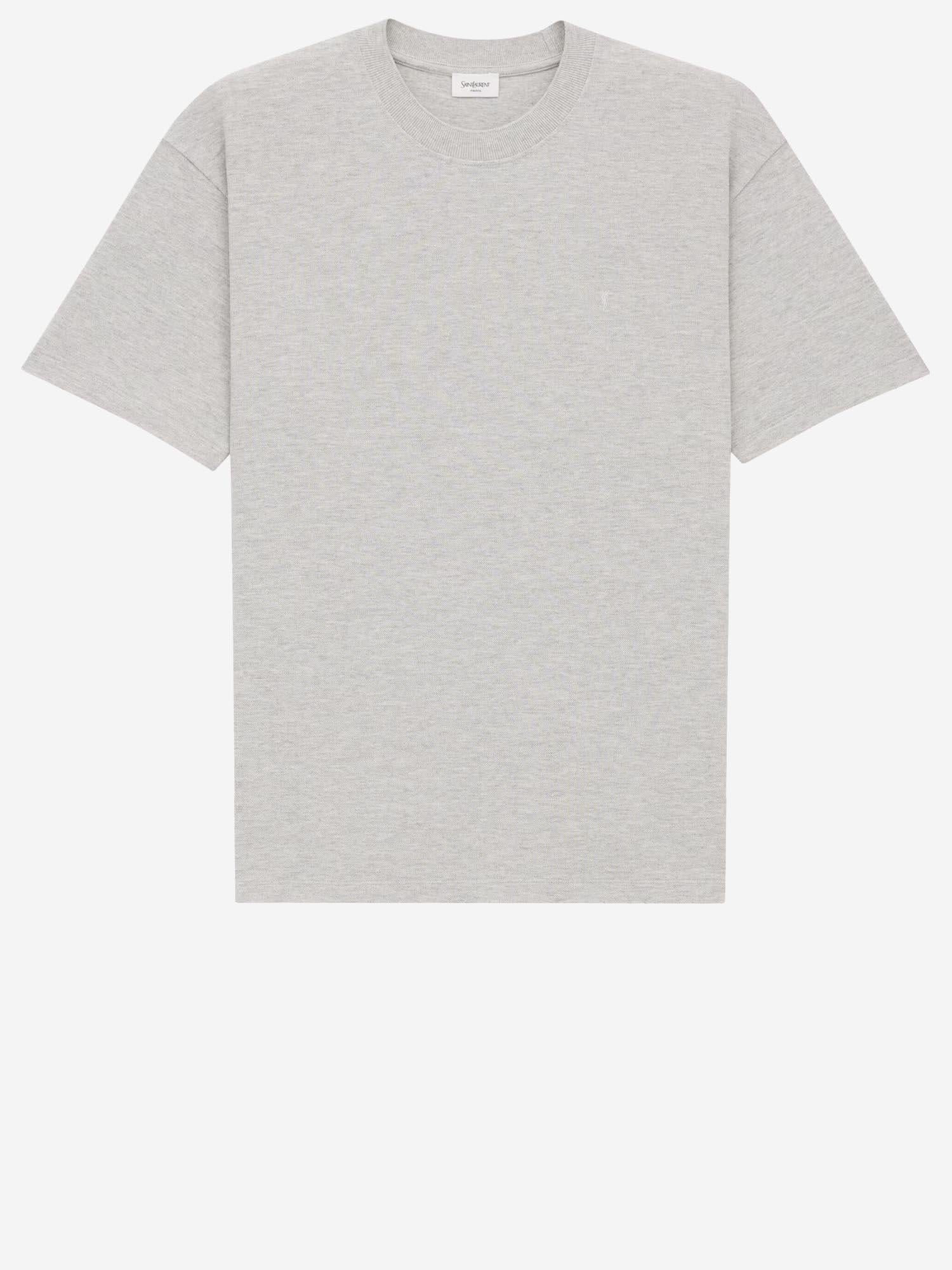 T-SHIRT IN PIQUET DI COTONE CON LOGO 832941 Y37HC1403 SAINT LAURENT 