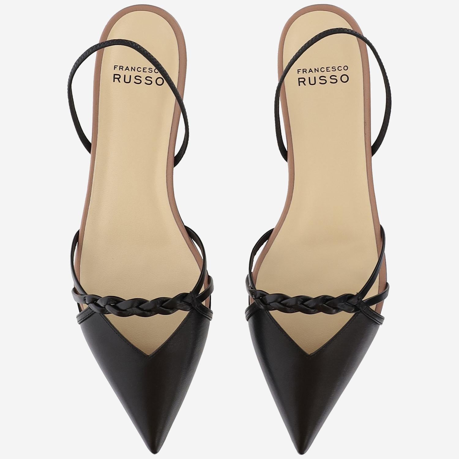DÉCOLLETÉ PIATTA IN PELLE R1P986 N200300 FRANCESCO RUSSO 