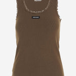 CANOTTA IN COTONE CON LOGO MT2205 19DFF0324 MIU MIU 