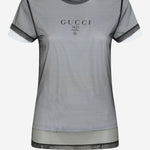 T-shirt in jersey a doppio strato con stampa logo 856822 XJHQ59097 GUCCI 