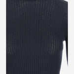 MAGLIA IN CASHMERE E SETA A COSTE W25613 0350 SASUPHI 