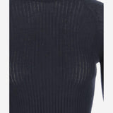 MAGLIA IN CASHMERE E SETA A COSTE W25613 0350 SASUPHI 