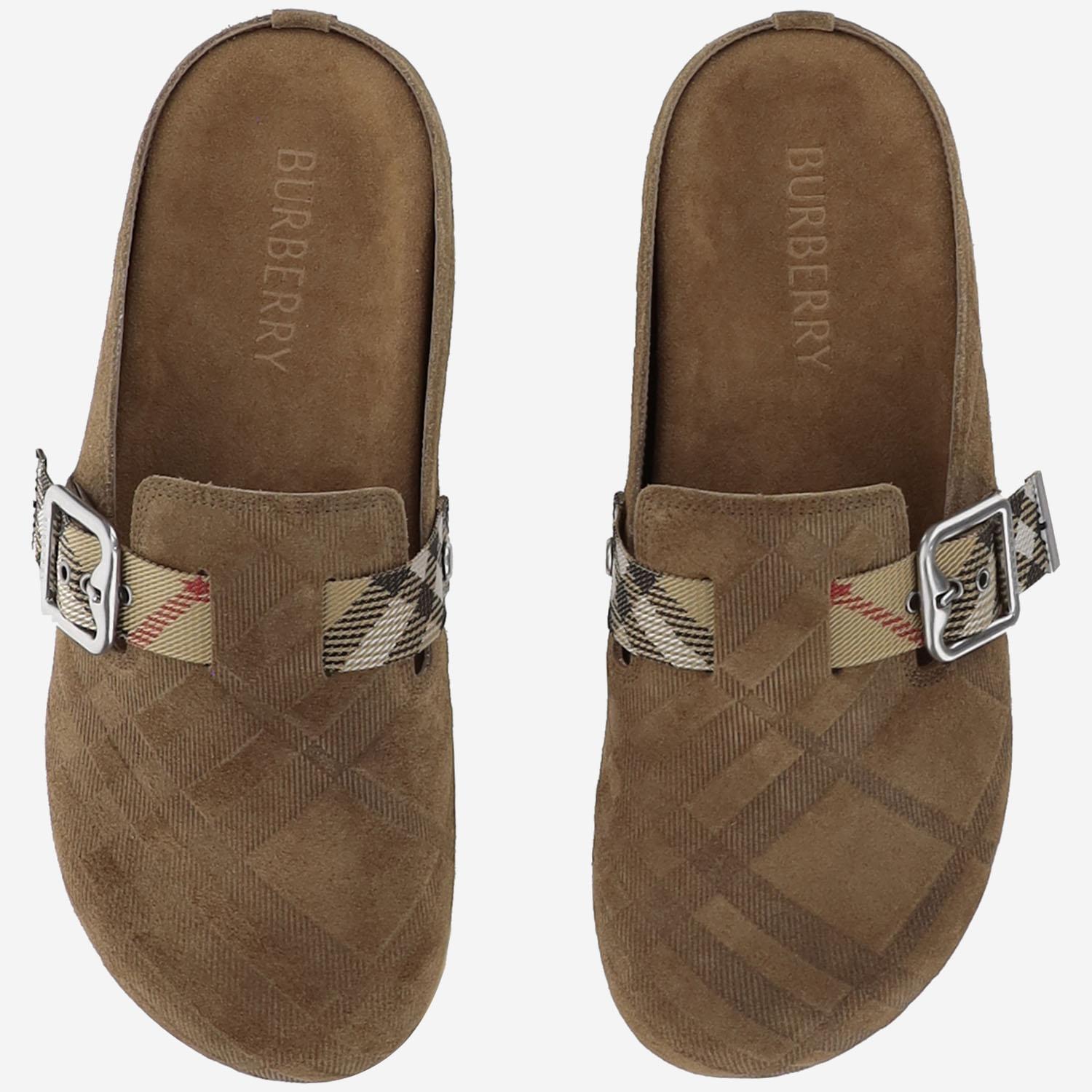 MULES  IN PELLE SCAMOSCIATA 8113393 JUTE BURBERRY 