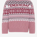 MAGLIONE IN LANA CON LOGO E MOTVIO GEOMETRICO JFG235 AYMSF1T6P FENDI KIDS 
