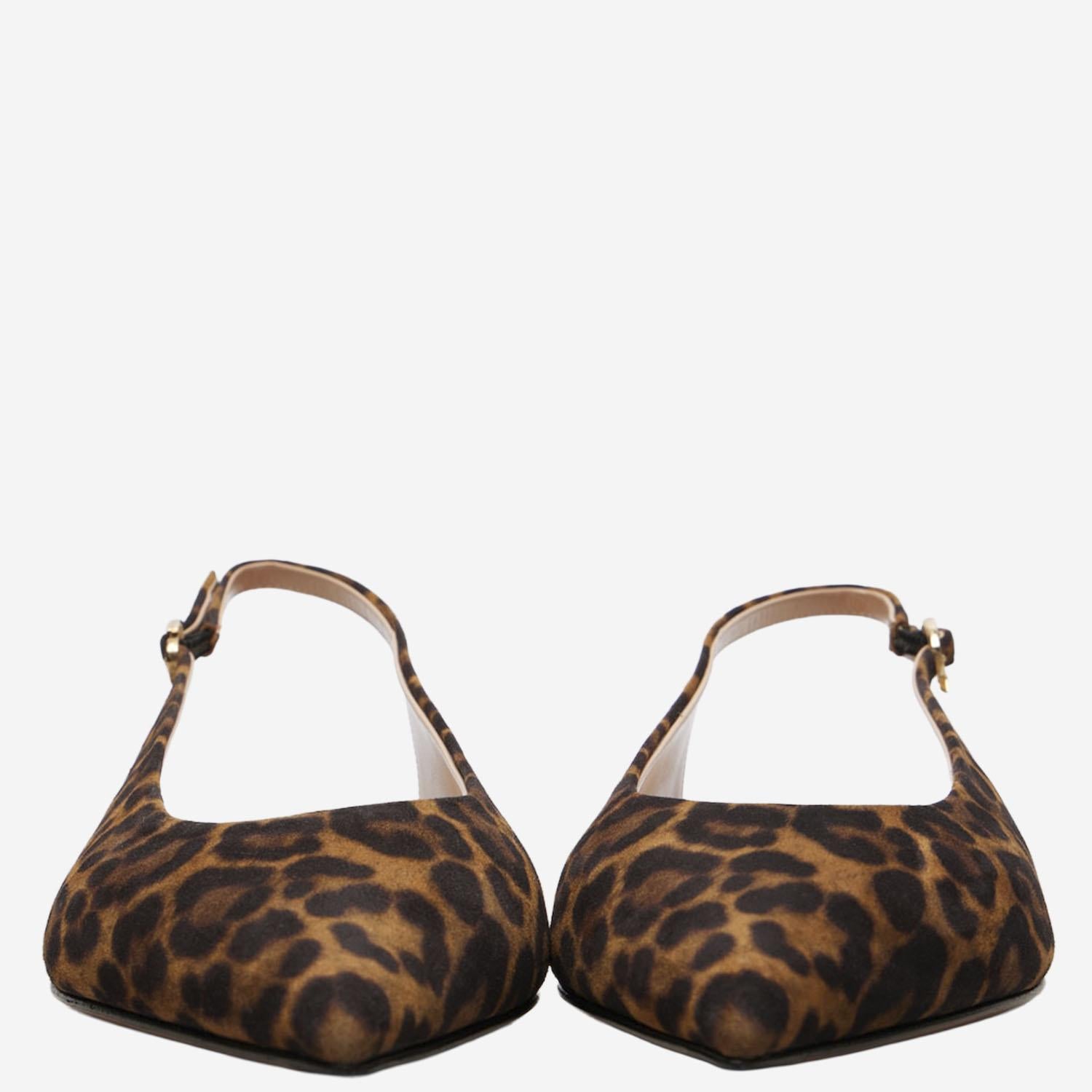 SLINGBACK ROBBIE CON MOTIVO ANIMALIER<BR/> G95546 05RICCMD GIANVITO ROSSI 